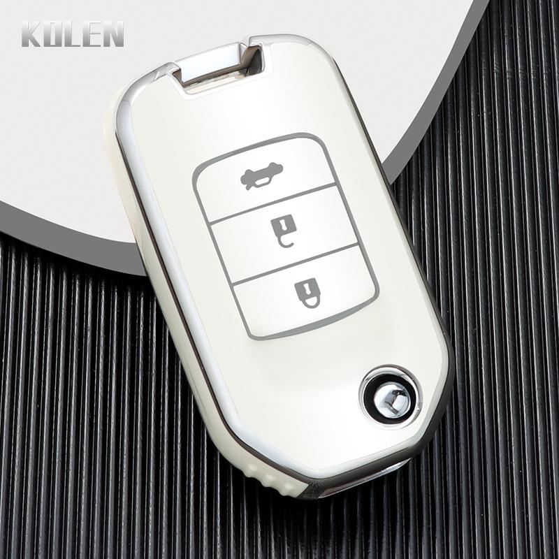 

Чехол-книжка из ТПУ для автомобильного ключа-выкидушки для Honda Civic HRV CRV XRV CR-V Crider Odyssey Pilot Fit Accord Защитный чехол Аксессуары Сумка