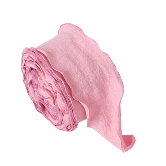 1 Roll 900x4CM Pleated Ribbon Trim DIY Sewing Flower Bridal Bouquets Gift Box Wrapping Ruffle Edge Ribbon Solid Polyester Decorative Ribbon