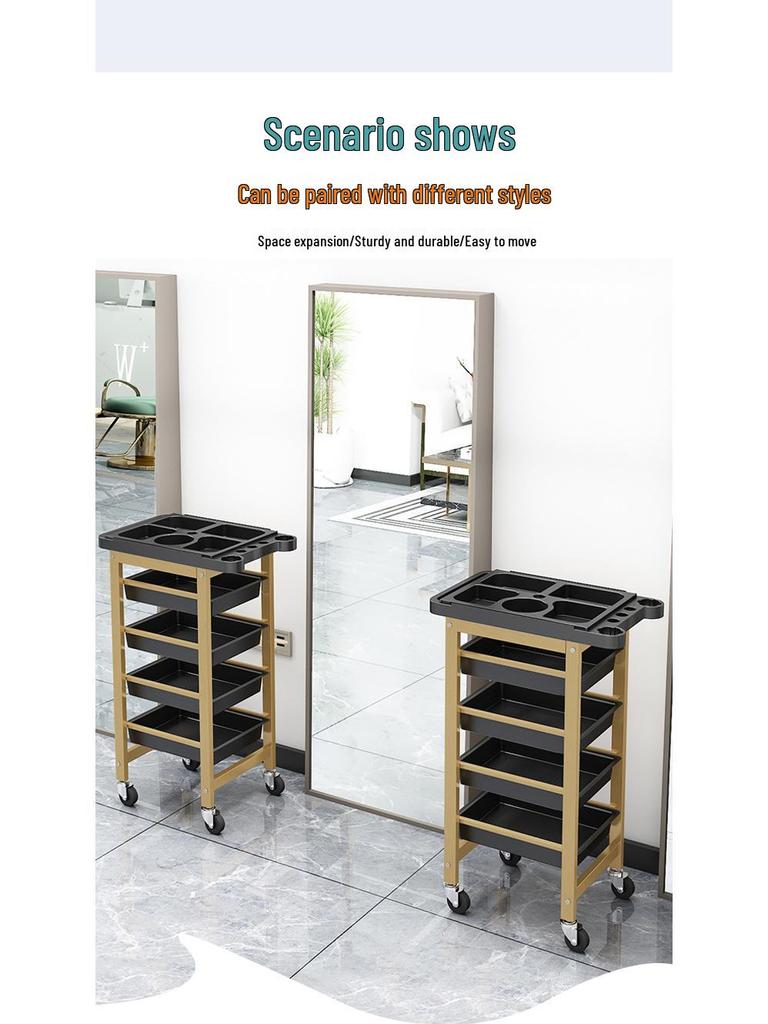 Multifunctional Hairdressing Trolley Salon Cart for Tools and Storage