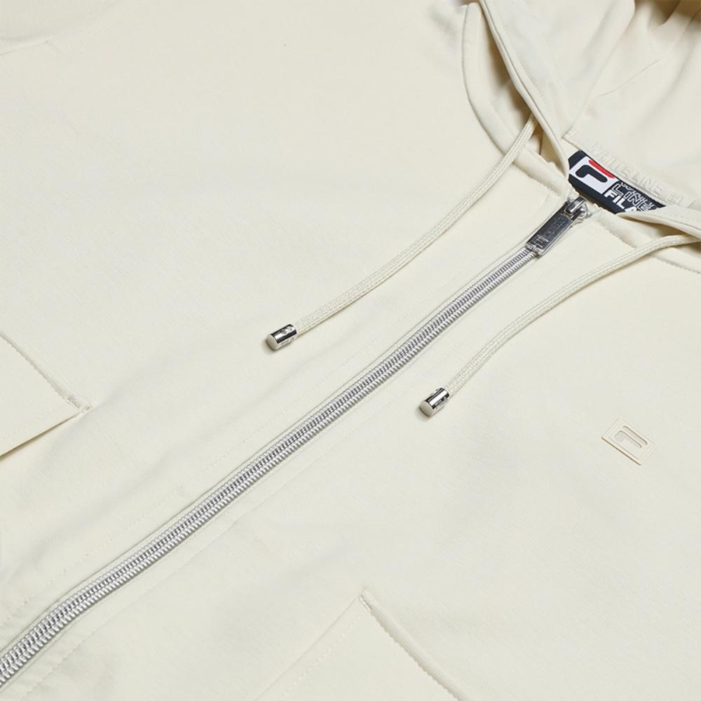 Fila White Fashion Classic Simple Casual Versatile Comfortable Knitted Hooded Jacket Women Jacket F61W533501FIV
