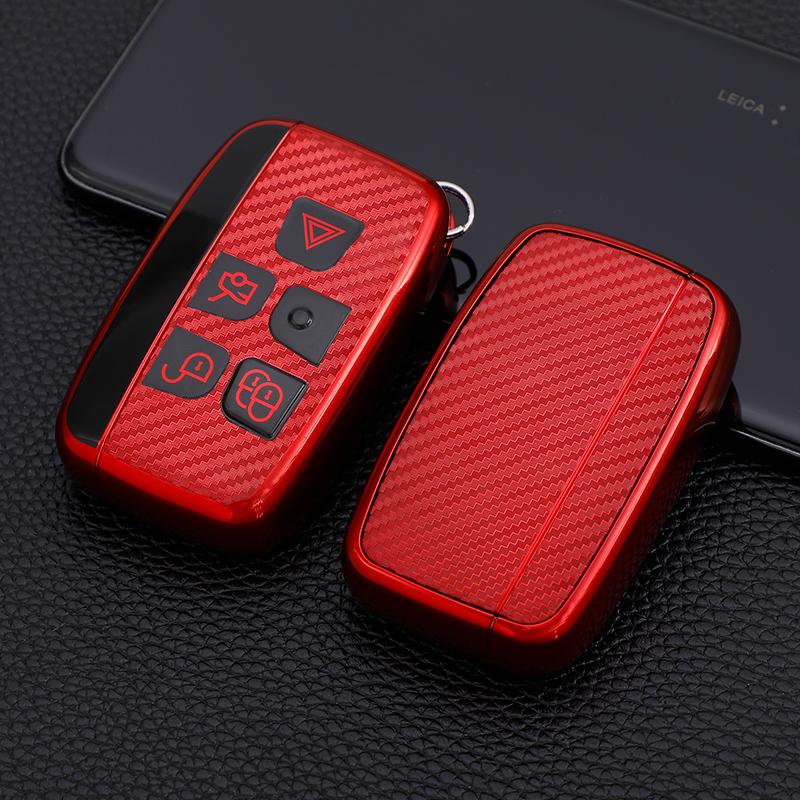 Fashion TPU Car Key Case Cover for Land Rover Range Rover Sport Discovery 3 4 Elander 2 Evoque Accessories Holder Shell Keychain