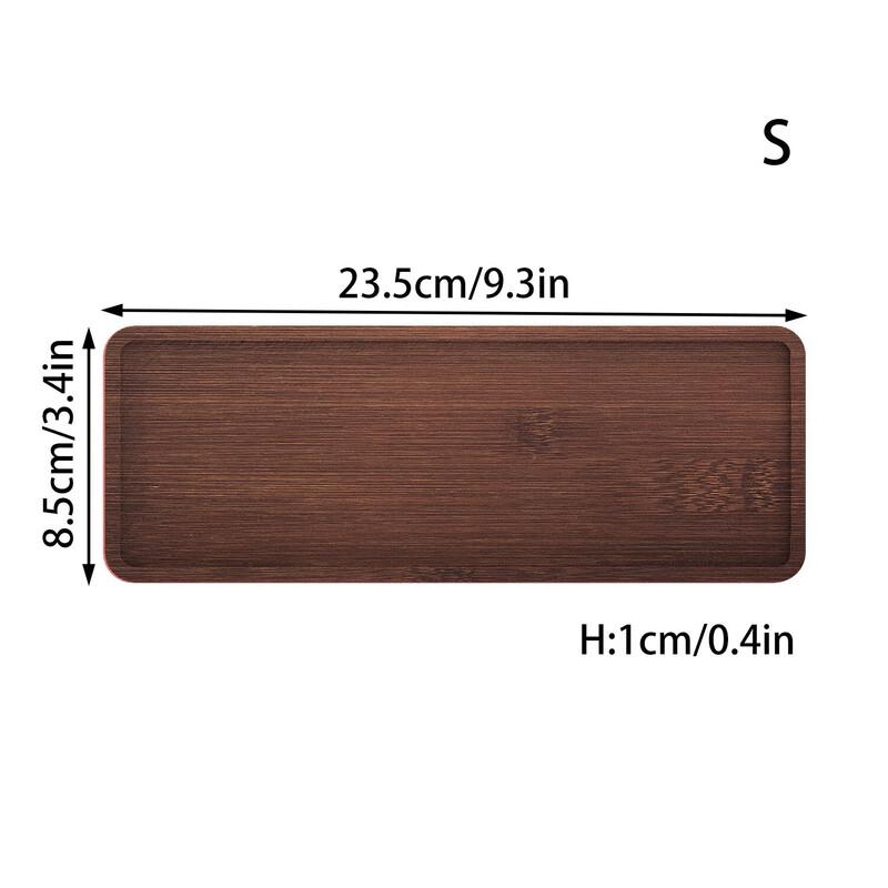 Minimalist Rectangular Bamboo Tea Tray