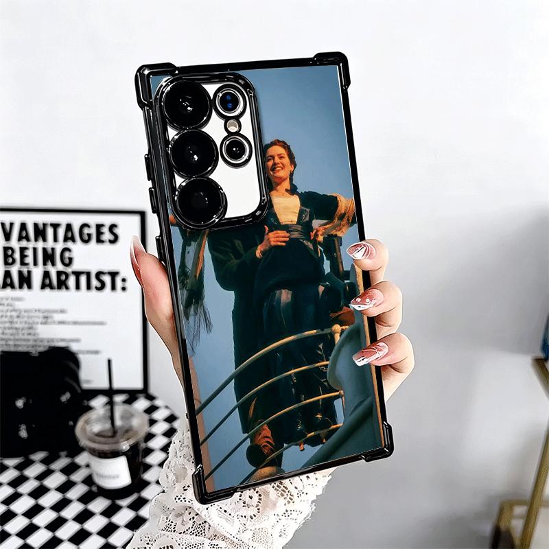 Titanic Movie Rose Jack Plating Phone Case For Samsung Galaxy S24 S25 FE S26 Edge S23 Ultra S22 S21 Plus S20 Anti-Fall Airabag C