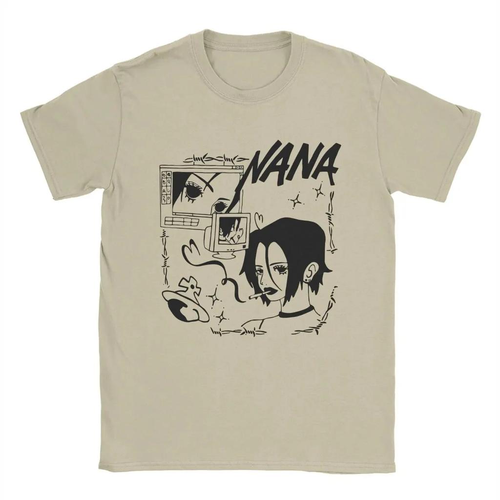 Japanese Anime Nana Osaki Pattern Printed Tshirt 2026 Summer Unisexs Womens Oversized Tshirt Fun Shirt Y2K Hiphop Fashion Top