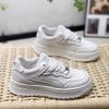 Platform white shoes women's 2025 spring new versatile casual sports shoes round head lace-up heightening board shoes