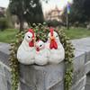 Three Chicken Statues Courtyard Farmhouse Kitchen Decoration Animal Statues Resin Handicrafts