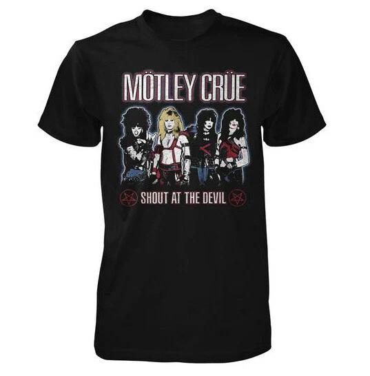 Motley Crue Shout At The Devil Black Shirt Metal Rock Band T-shirt S