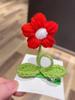 Flower Hair Clips Handmade Knitting Wool Hairpin Alligator Clips for Girls Sweet Barrettes Kids Headwear Hair Accessories