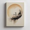 Zen Circle Zen Circle, 50X70 Cm, Dark Brown Wooden Frame, 230 Gsm Matte Paper