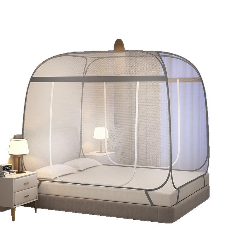Mongolian Yurt Style 2m Anti-Fall Mosquito Net, No Installation Needed, Fits 1.8m Bed