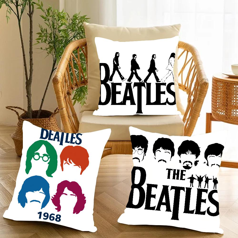 Music T-The Band B-Beatles Cool Pillow Case Applicable Space For Guest Rooms Interiors Cars Office House Decoration