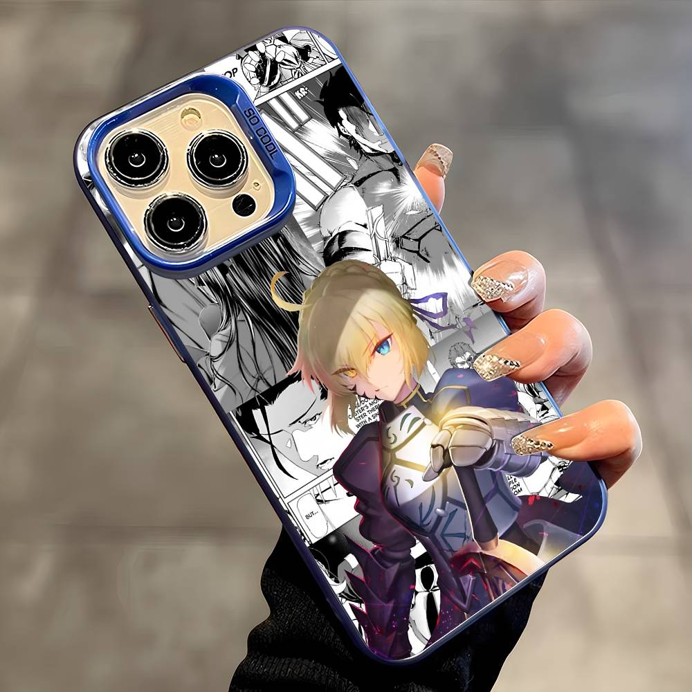 Anime Cool S-Saber Handyhülle Für IPhone 17 16 15 14 13 12 11 Plus Pro Max Mehrfarbig Aurora Laser Stoßfest Funda Cover