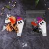 100pcs Halloween Candy Bag Self-adhesive Plastic Treat Bags for Cookie Snack Gift Clear Bags Set for Halloween Party