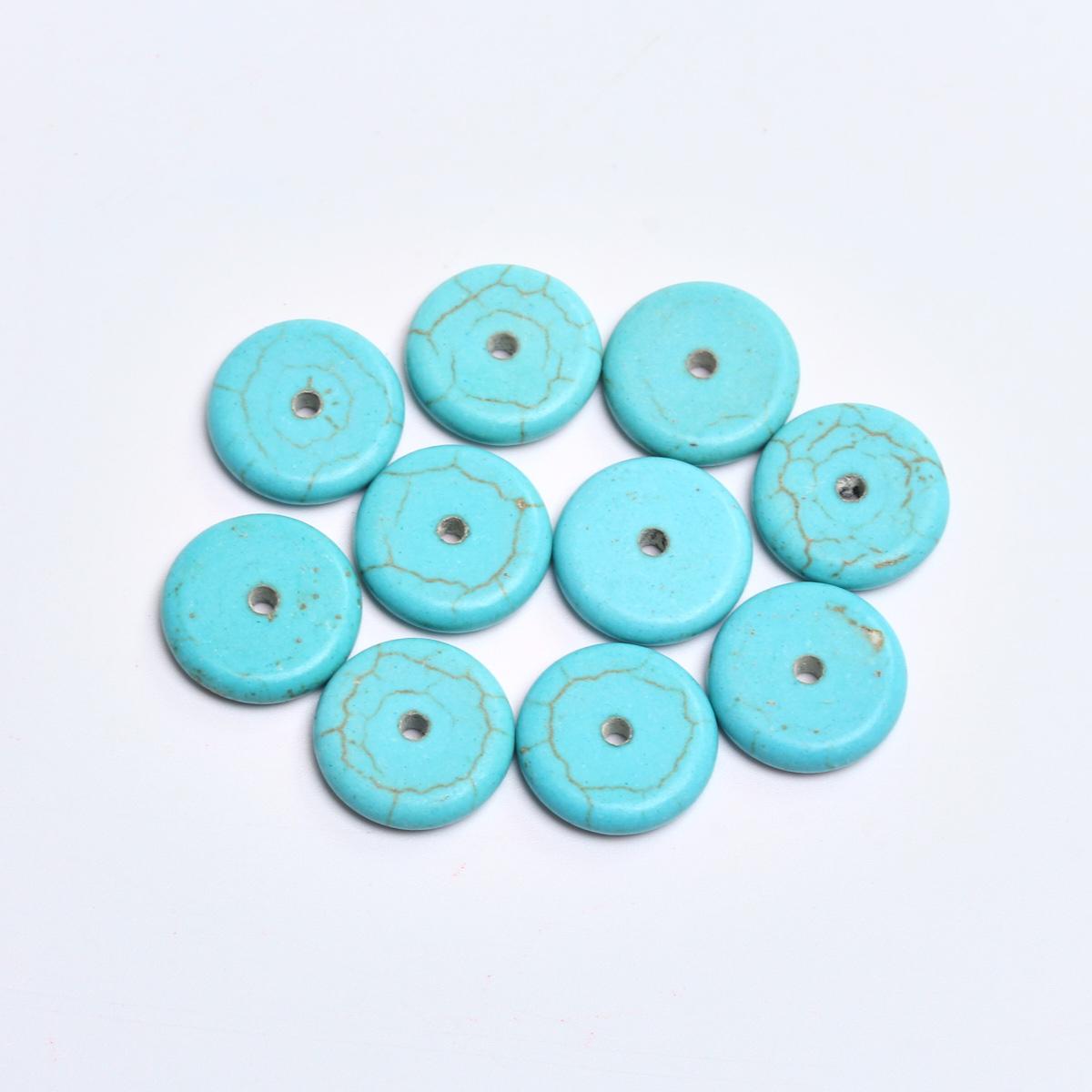 

50/30/15/10/5 шт., бусины-разделители из зеленого натурального камня, бирюзы, плоские круглые бусины, ожерелья, аксессуары для изготовления ювелирных изделий своими руками, бусины 6/8/12/14/16 мм 14mm 10Pcs