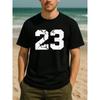 European sizes Mysterious Trend Crack Number 23 Men'S Print Short-Sleeved Shirt | All-Season, Sweat-Absorbing and Quick-Drying