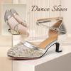 Waltz Modern Ballroom Dancing Shoes Women Close Toe Tango Salsa Latin Dance Shoes Heel 5.5cm