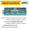 High-Speed Steel Taps & Dies Set: 5, 6, 7, 9-Piece with Tap Wrench and Threading Drill Bits.