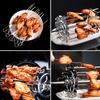Home Kitchen BBQ Oven Barbecue Air Fryer Lamb Skewers Grill Accessories 304 Stainless Steel Rotating Grill Skewers Cooking Tool