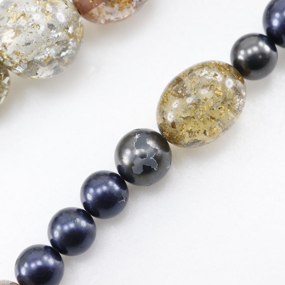 CHANEL COCO Mark Necklace multicolor metallic/Fake pearl/Rhinestone 147g Women Used