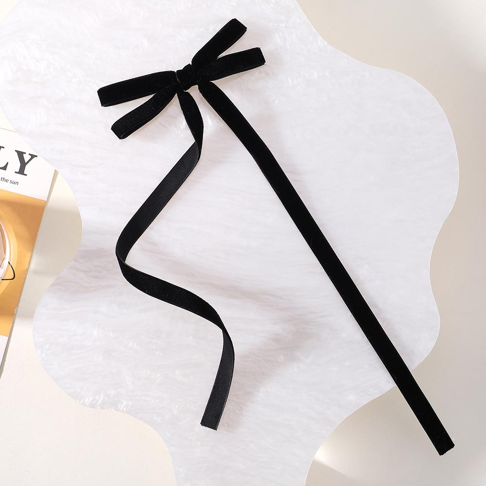 Vintage Big Large Velvet Bow Hairpins Barrettes For Women Girls Wedding Long Ribbon Korean Hair Clip Hairgrip Hair Accessories