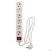 Power Strip - ZENITECH - 6 Sockets - With Switch - White