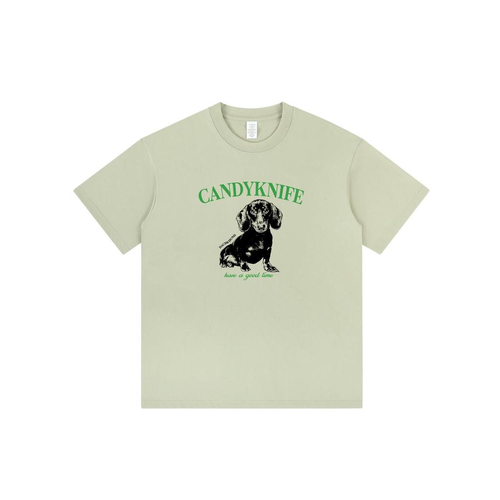 Women's Summer Chic Puppy Print Cotton T-Shirt