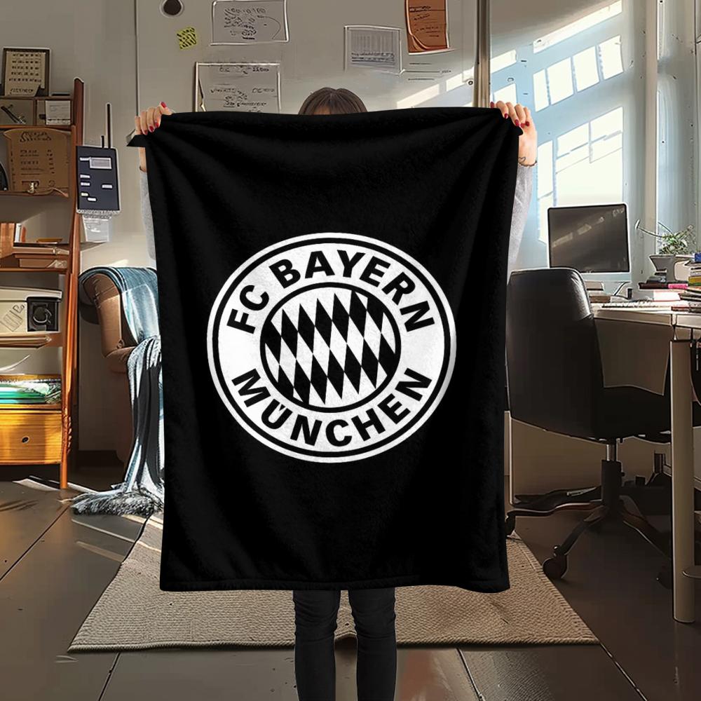 1pc FC Bayern Munich Print Flannel Blanket, High quality Comfortable for All Seasons, Home Decor, Warmth and Comfort, Perfect for Christmas Gifts48