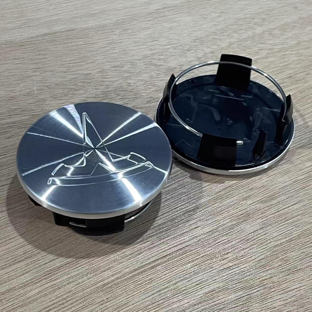 

56mm Wheel Hub Caps with 3-Center Cover & Screw Cap for Tesla Models Y/3/X/S - Decorative and Suitable for Modification.