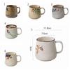 Retro Nordic Ceramic Cup Creative Underglaze Color Home Large Capacity Mug Office Coffee Cup Milk Cup Handmade Decorative Crafts