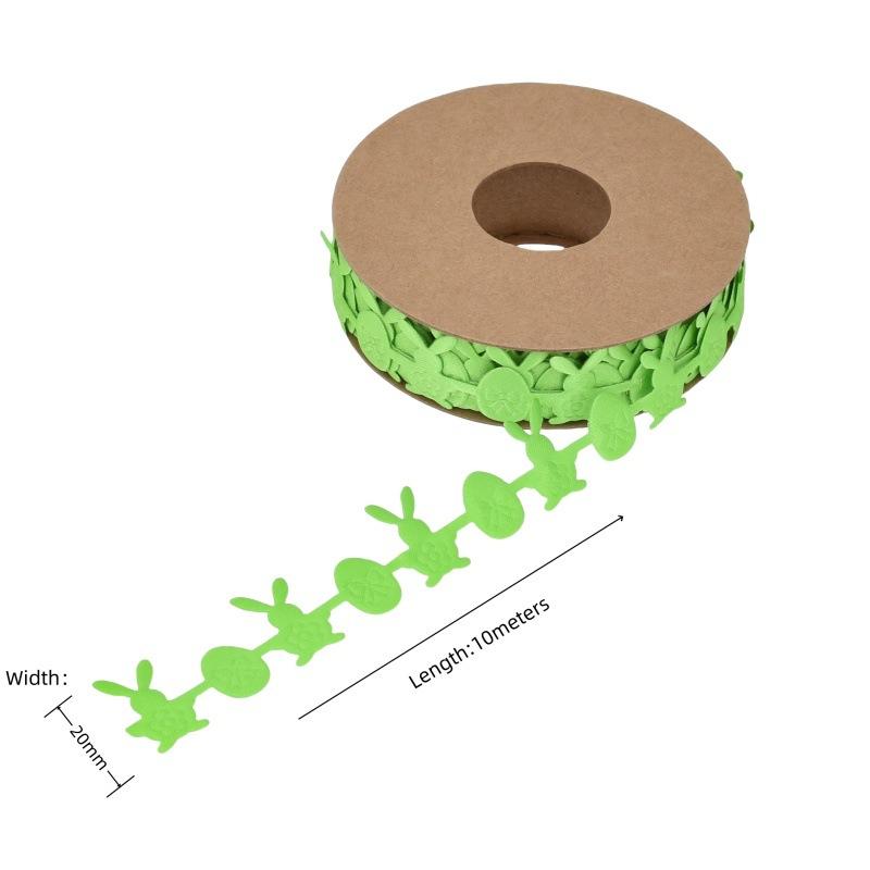 Easter Ribbon 2cm x 10m 3 Colors Bunny and Egg Pattern Gift Wrapping Ribbon for Easter Decor DIY Crafts