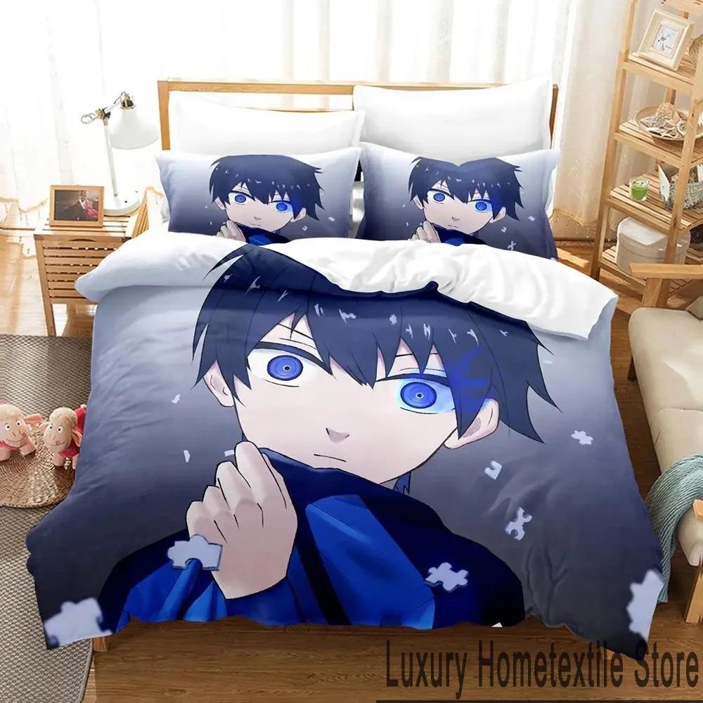 3D Print Anime Blue Lock Bedding Set Twin Queen King Size Duvet Cover Pillowcase for Boys Girls Adult Home Textile