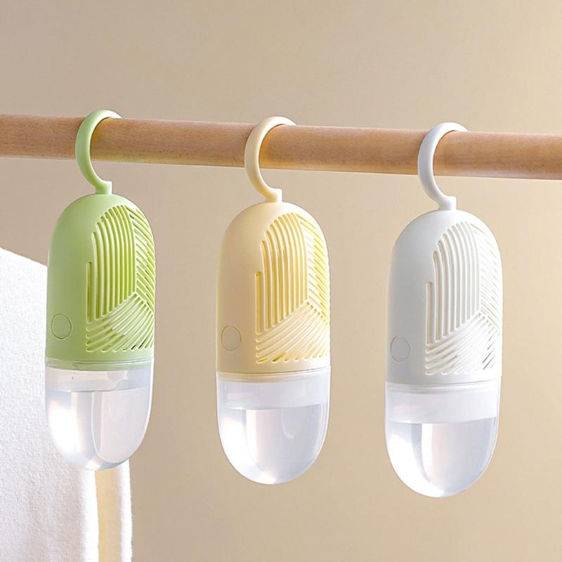Clothes Dehumidification Box Reusable Hangings Dehumidifier Pack AntiMold with Water Collector&Hook for Wardrobe Closets