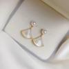 Dress Seiko Natural Freshwater Pearl Stud Earrings Mother Shell Skirt Earrings Earrings Premium Texture Silver Needle Earrings