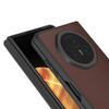 ABEEL For Honor Magic V3 5G Case Genuine Cow Leather+PC Phone Cover Black Edge