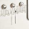 Suction Cup Toothbrush Rack Stainless Steel Space Saving Mouthwash Cup Holder Wall Mounted Removable Electric Toothbrush Rack