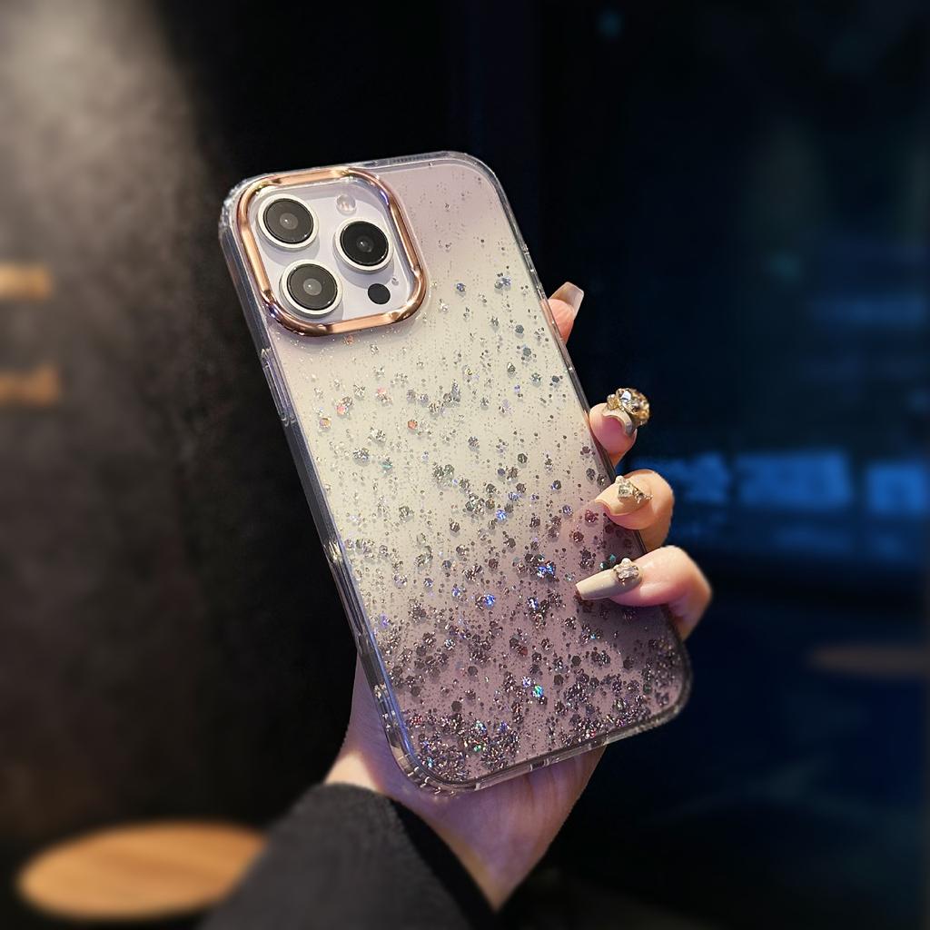 Brilliant Series for IPhone 16 Mobile Phone Case for IPhone 15 Promax Starry Sky Gradient Glitter 14 All-inclusive Anti-fall