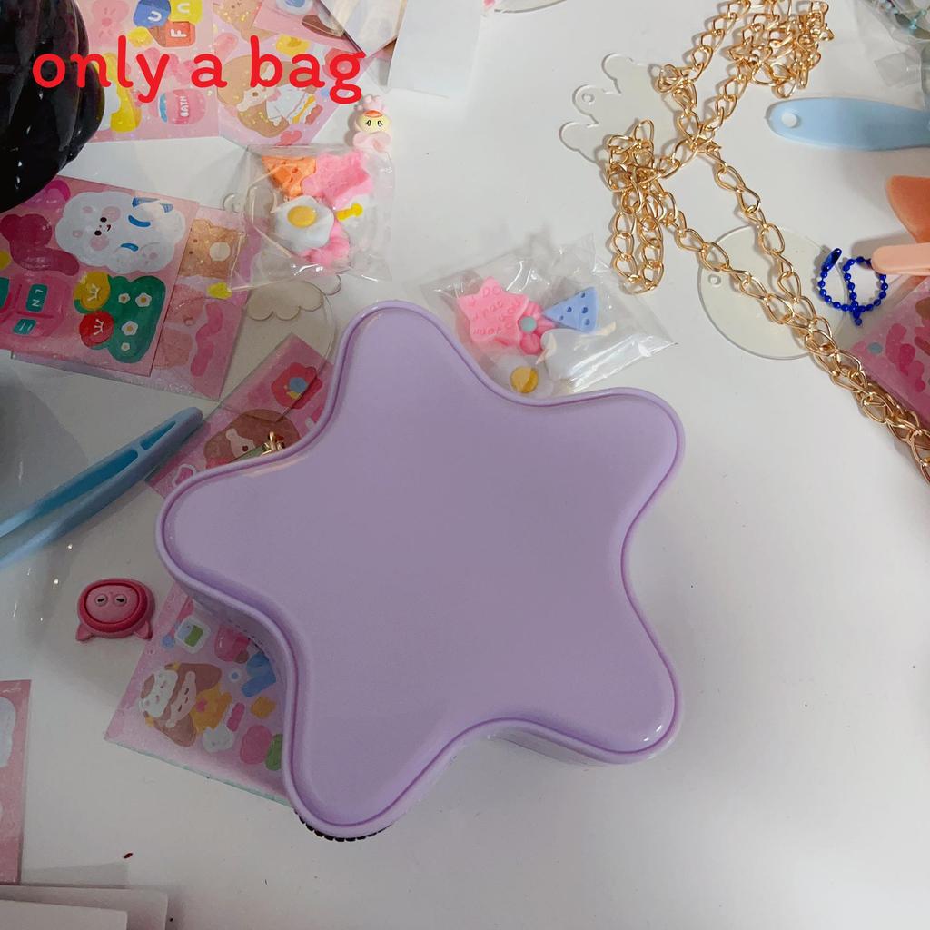 Star Appearance Heartshaped Pvc Cute Jelly Crossbody Bag For Casual Travel