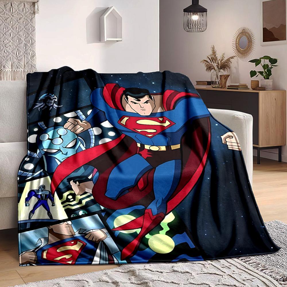 1 Stück Superman Decke Leichte Flanell Überwurf für Sofa, Bett, Reise, Wohnzimmer, Büro, Couch, Stuhl und Bett