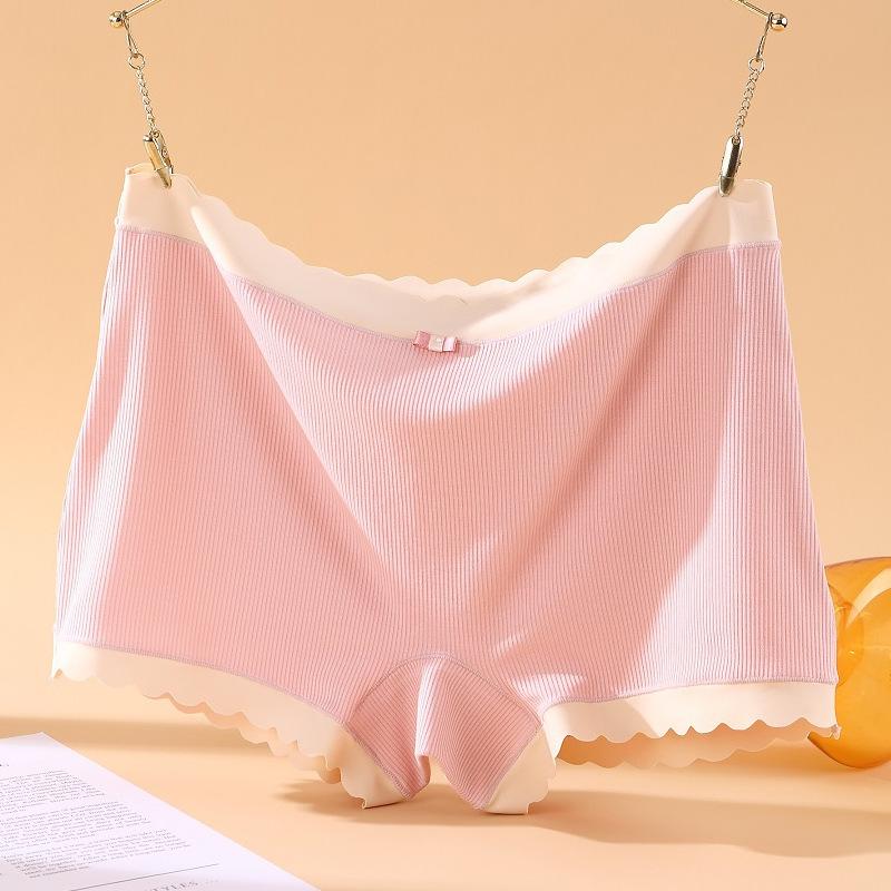 Большой размер Женские весенне-осенние новые бесшовные трусы-боксеры для безопасности L