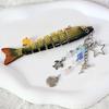 1PC Beaded Pendant Ocean Style Fish Shape Seaside Vacation Keychain Funny Artificial Fishing Lures Novelty Gift Multicolor