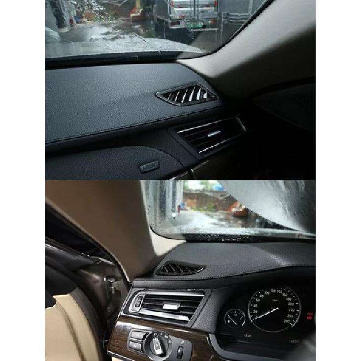 Fiber trument Side Air Outlet Vent Frame Cover Trim For BMW 7 Series 2009-14