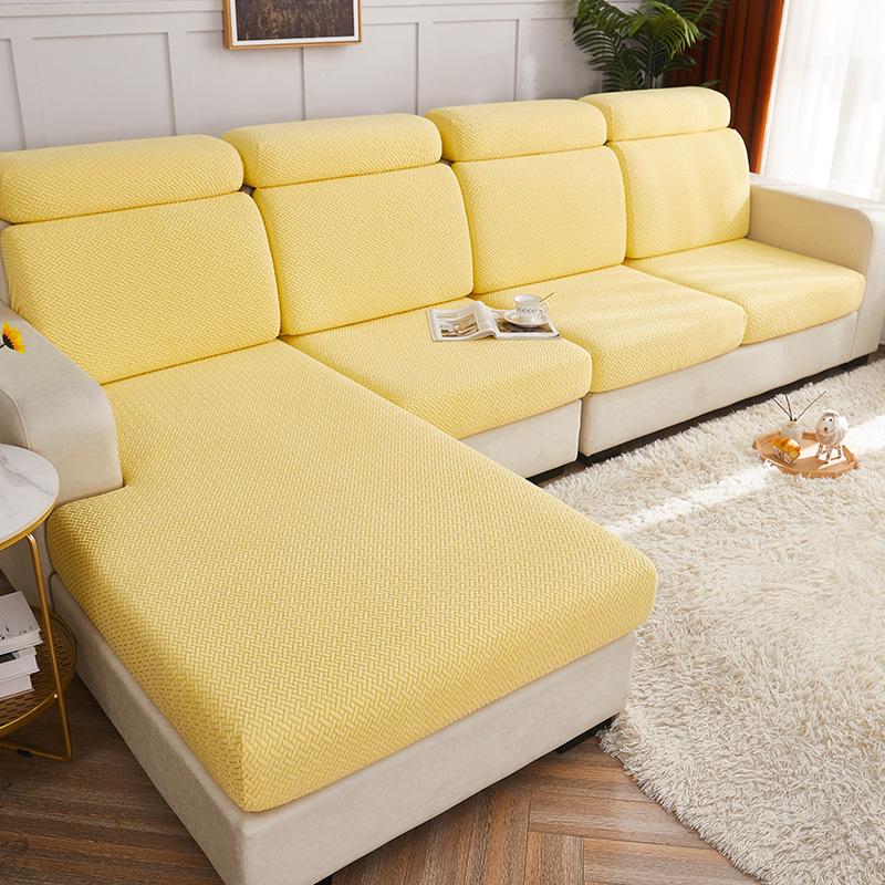 Thick Cushion Cover Fitted Sofa Covers Living Room Washable Stretch Jacquard Seat Cover Furniture Protector Sectional Sofa S032