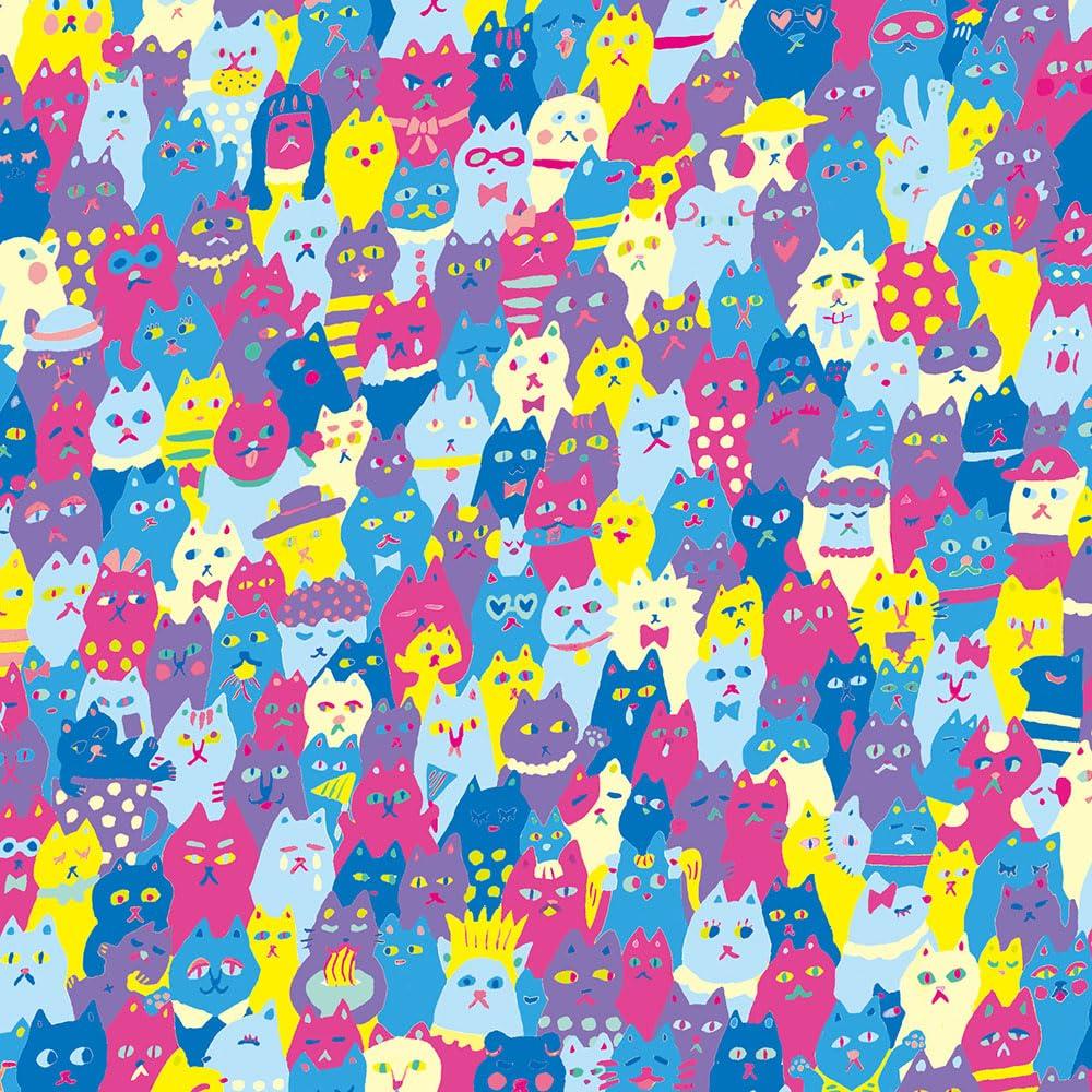 Toyo Origami Colorful Chiyogami 15cm 8 40 5187 Cat-Filled Paper, square, patterns, sheets,