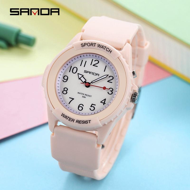 Multicolor Sanda 50M Waterproof Luminous Dial Sport Watch