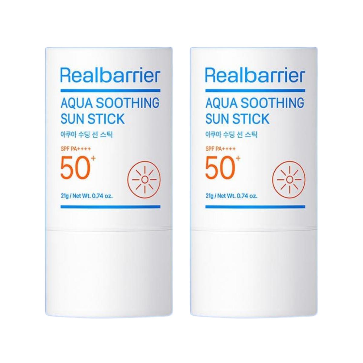 Real Barrier Aqua Soothing Sun Stick SPF50+ PA++++ Cooling & Hydrating Double Pack (21g x 2ea)