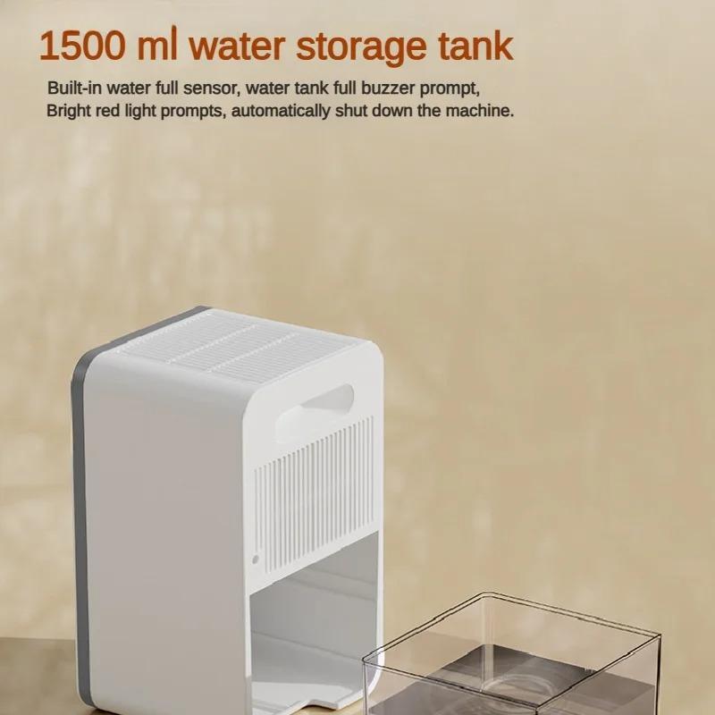 Desktop Air Dehumidifier Air Dryer Mute Moisture Absorbers 1500ml Water Storge Tank Household Moisture-proof Dehumidifier