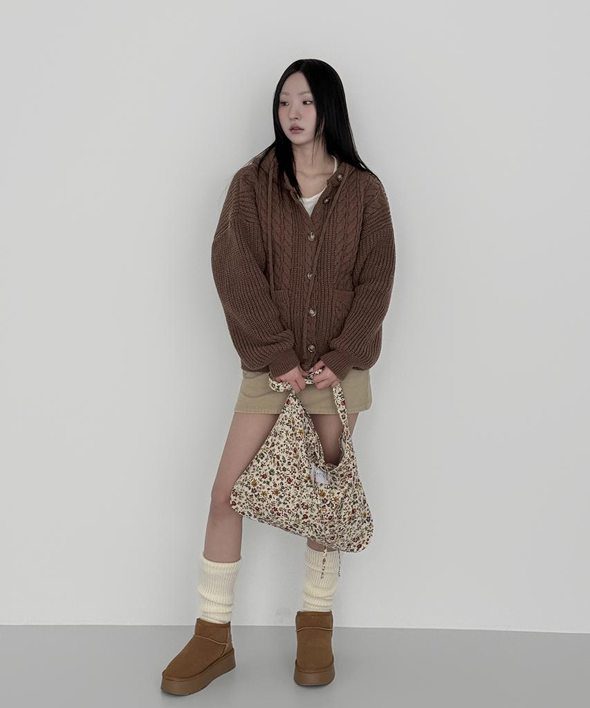Atil Studio All-Season Oxford Graphic Shoulder Bag _ [Honey Floral]