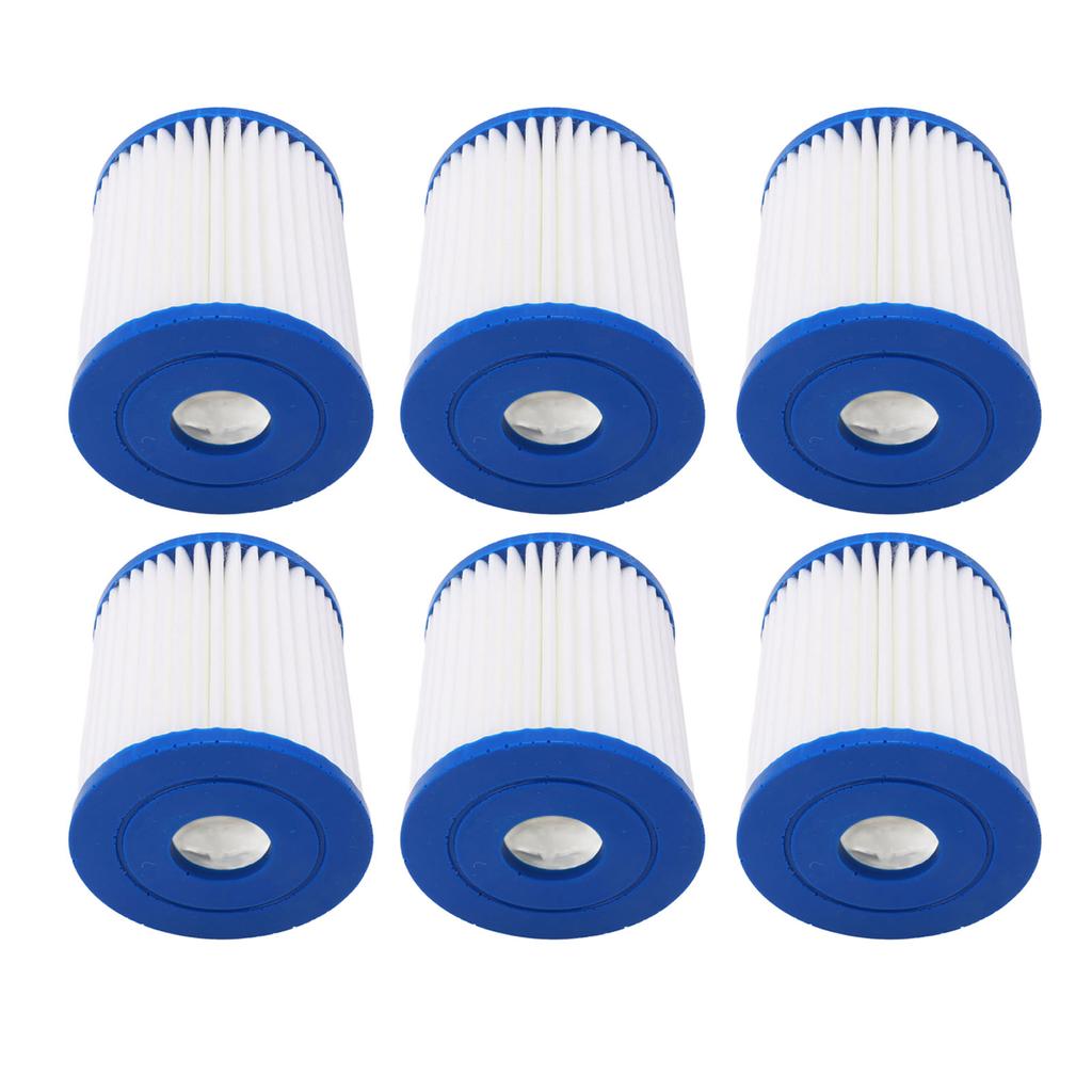 6 BUC Cartuș Filtru Pompă Apă de Rezervă Set Elemente Filtru Poliester Piscină