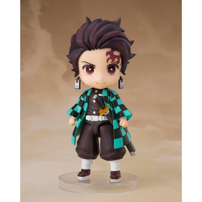 TAMASHII NATIONS Figuarts Mini Demon Slayer Tanjiro Kamado (Kyojuro Rengoku's Hilt Nichirin Blade Ver.) 90mm PVC & ABS Painted Action