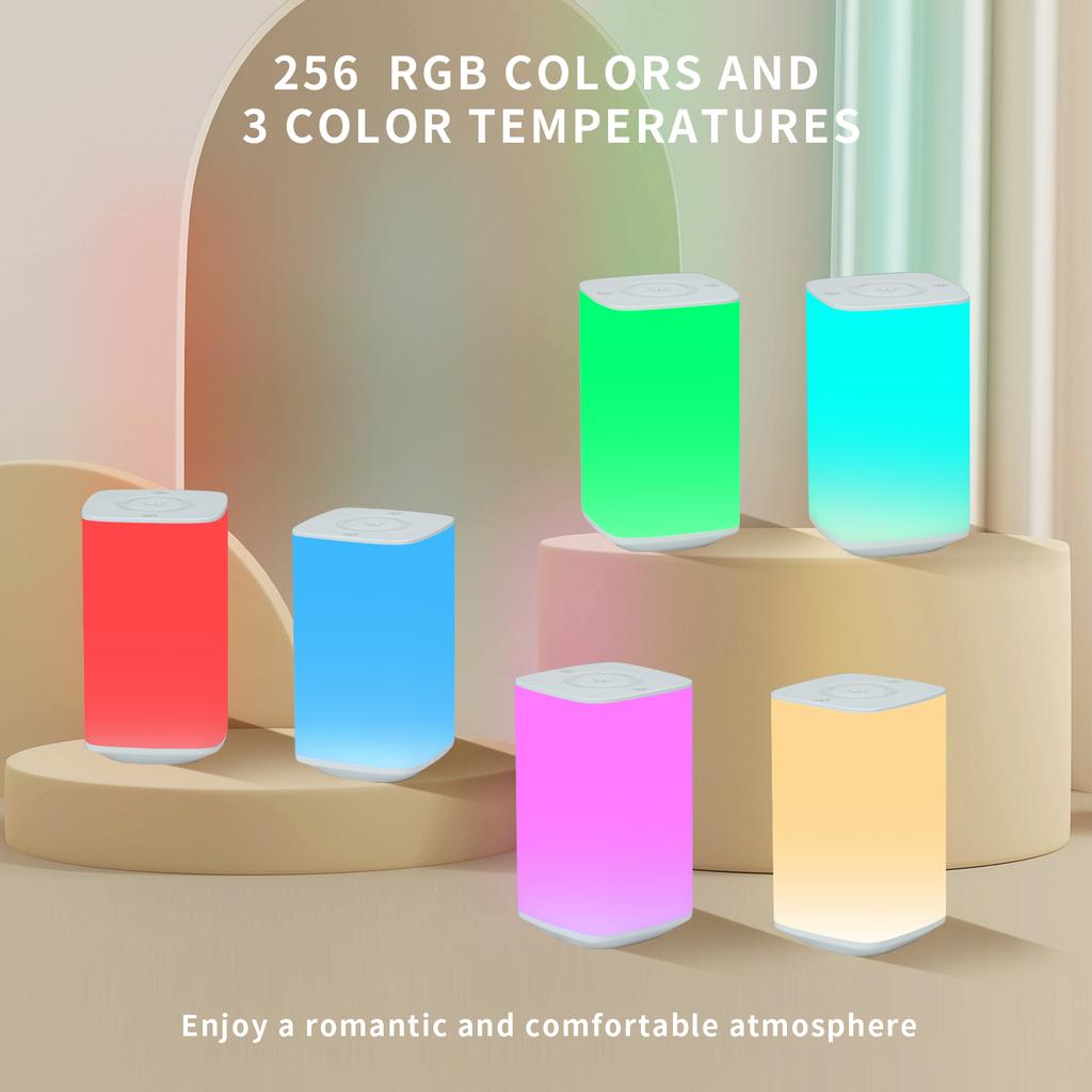 Remote Touch Small Night Light RGB Ambient Light Timed Bedside Lamp Infinite Dimming USB Charging Suitable Bedroom Living Room